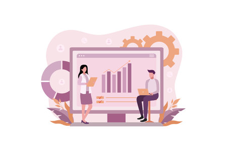 Business Strategy Flat Designのイラスト素材