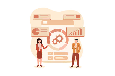 Business Strategy Flat Designのイラスト素材