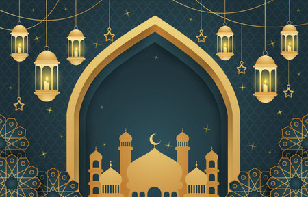 Ramadan Kareem Islamic Backgroundのイラスト素材