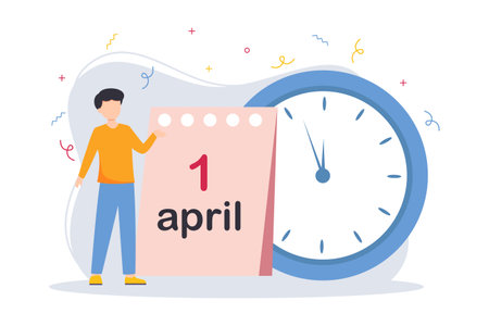 April Fools Flat Designのイラスト素材
