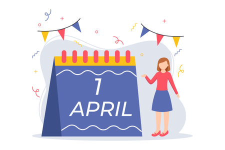 April Fools Flat Designのイラスト素材