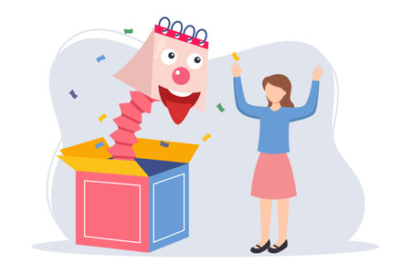 April Fools Flat Illustrationのイラスト素材