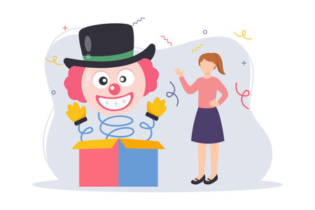 April Fools Flat Illustrationのイラスト素材