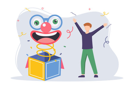 April Fools Flat Illustrationのイラスト素材