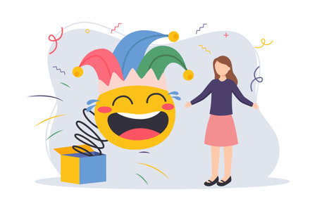 April Fools Flat Illustrationのイラスト素材