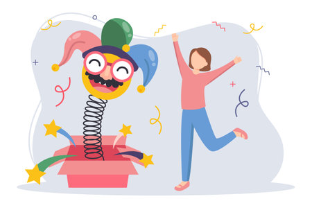 Flat April Fools Design Illustrationのイラスト素材
