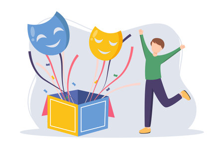 Flat April Fools Design Illustrationのイラスト素材