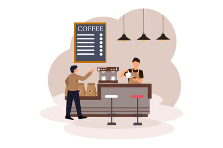Cafe Flat Designのイラスト素材