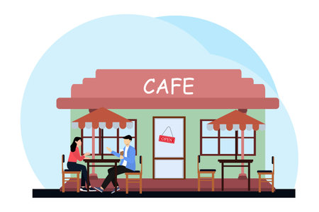 Cafe Flat Designのイラスト素材