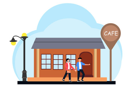 Cafe Flat Designのイラスト素材