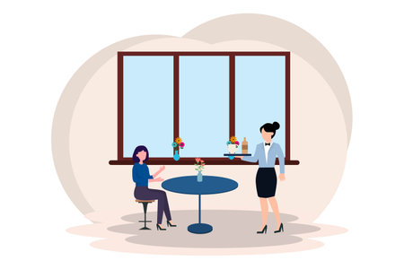 Cafe Flat Designのイラスト素材