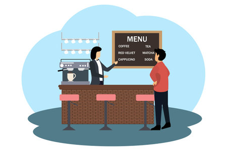 Cafe Flat Designのイラスト素材