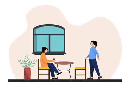 Cafe Flat Designのイラスト素材