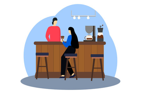 Cafe Flat Designのイラスト素材