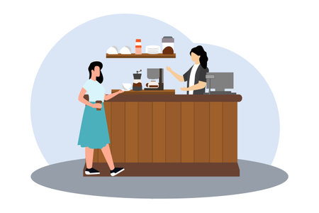 Cafe Flat Designのイラスト素材