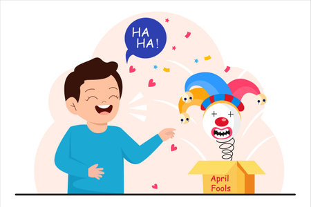 April Fools Flat Designのイラスト素材