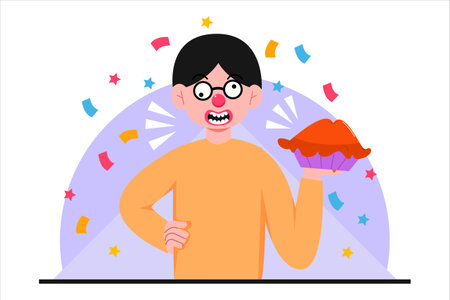 April Fools Surprise Jokes Flat Designのイラスト素材