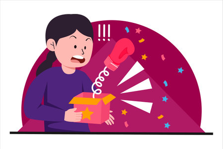 April Fools Surprise Jokes Flat Designのイラスト素材