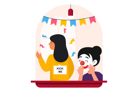 April Fools Jokes Flat Designのイラスト素材