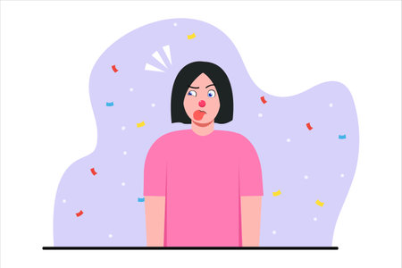 April Fools Silly Face Flat Designのイラスト素材