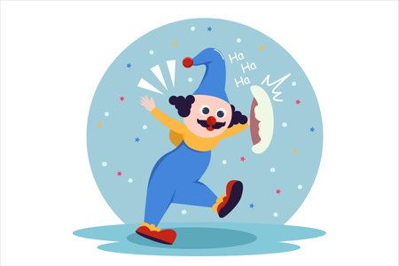April Fools Funny Joke Flat Designのイラスト素材