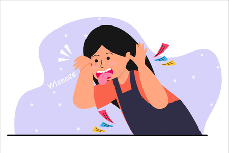 April Fools Silly Face Flat Designのイラスト素材