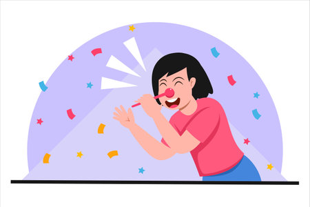 April Fools Funny Joke Flat Designのイラスト素材
