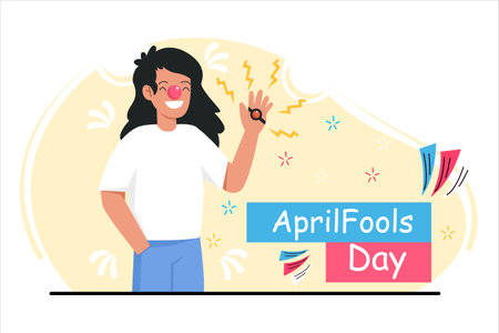 April Fools Flat Designのイラスト素材