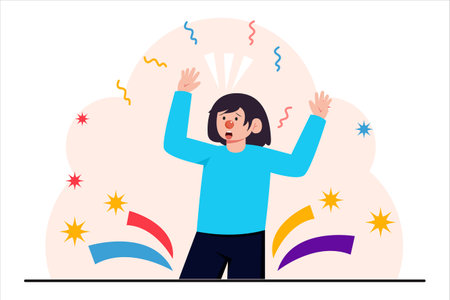April Fools Surprised Joke Flat Designのイラスト素材