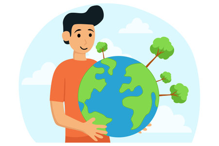 Earth Day Flat Illustrationのイラスト素材
