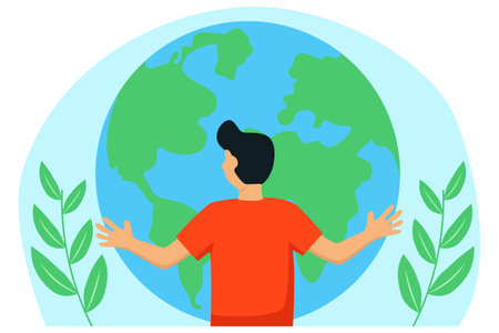 Earth Day Flat Illustrationのイラスト素材