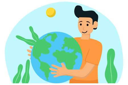Earth Day Flat Illustrationのイラスト素材