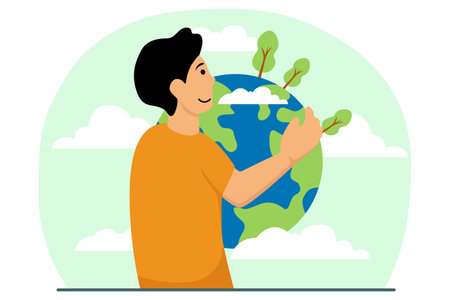 Earth Day Flat Illustrationのイラスト素材