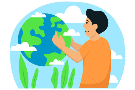 Earth Day Flat Illustrationのイラスト素材
