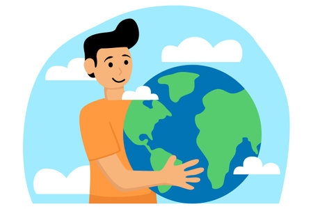 Earth Day Flat Illustrationのイラスト素材