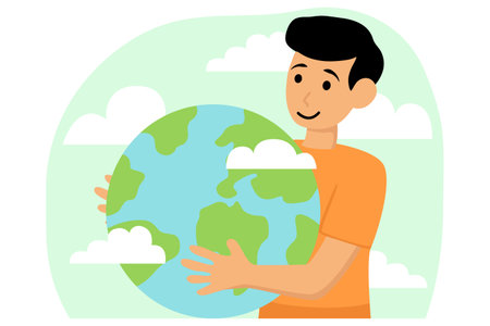 Earth Day Flat Illustrationのイラスト素材