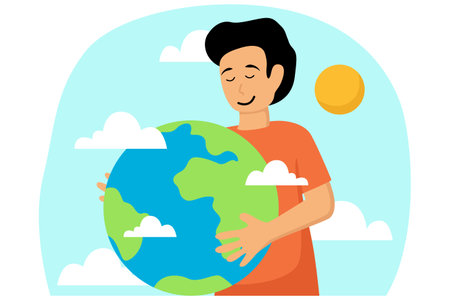 Earth Day Flat Illustrationのイラスト素材