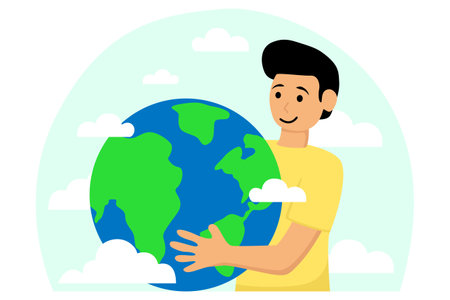 Earth Day Flat Illustrationのイラスト素材