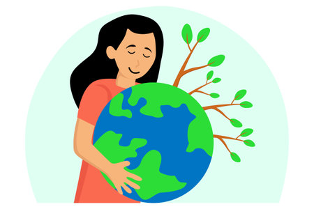 Earth Day Flat Illustrationのイラスト素材