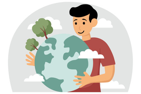 Earth Day Flat Illustrationのイラスト素材