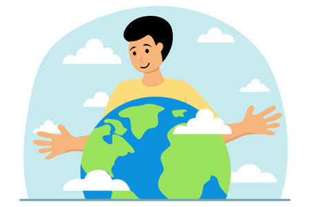 Earth Day Flat Illustrationのイラスト素材