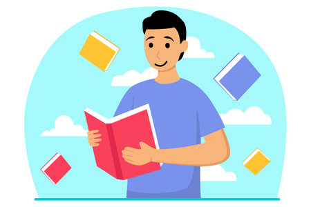 World Book Day Flat Designのイラスト素材
