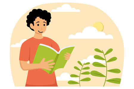 World Book Day Flat Designのイラスト素材