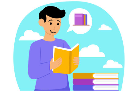 World Book Day Flat Designのイラスト素材