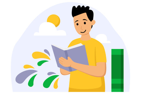 World Book Day Flat Designのイラスト素材