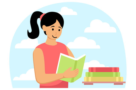 World Book Day Flat Designのイラスト素材