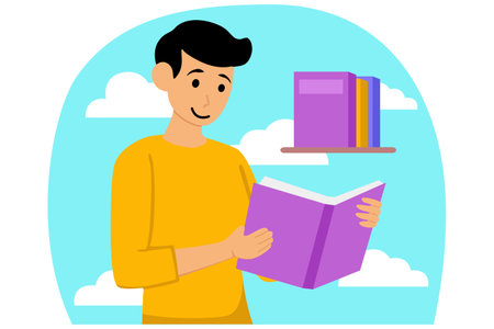 World Book Day Flat Designのイラスト素材