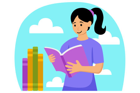 World Book Day Flat Designのイラスト素材