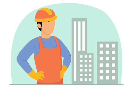 Labour Day Flat Designのイラスト素材