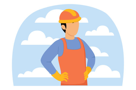Labour Day Flat Designのイラスト素材